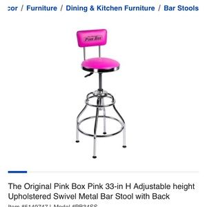 Pink barstool new in box